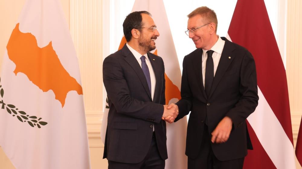 Edgars Rinkevics Latvia Chirstodoulides two