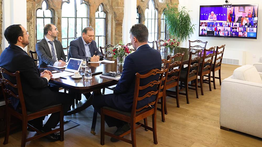 Christodoulides EUCO video conference