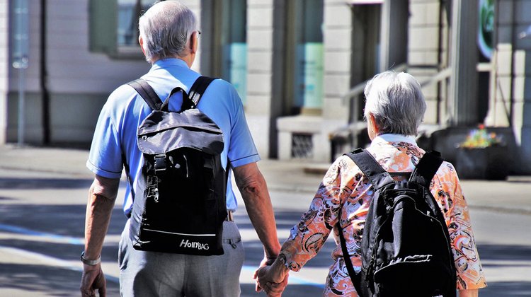 older elderly couple