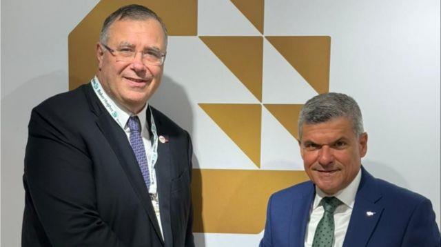 Energy Minister holds meeting with TotalEnergies CEO at Gastech 2025