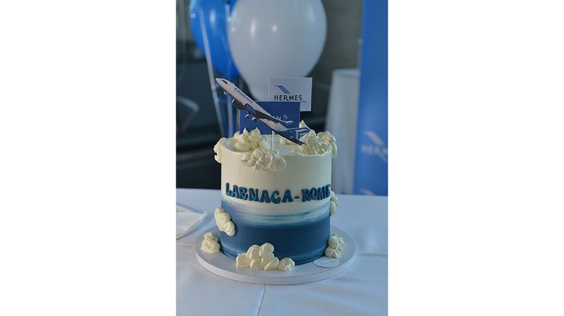 Aegean Hermes Larnaca Rome cake